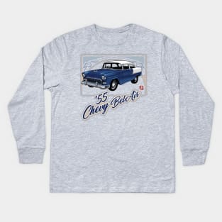 '55 Chevy Bel Air Kids Long Sleeve T-Shirt